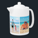 Custom Your Family Photo Collage Teapot with Text<br><div class="desc">vs with Custom Photo Collage Family Love Personalised Text - Mother / Father / Kids / Parents / Couple - Modern Custom Photos Unique Your Own Design - Special Family / Friends or Personal Teapot Gift - Add Your Photos and Text - Name / Favourite Background - Elements and Text...</div>