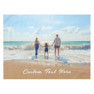 Custom Your Favourite Photo Tablecloth with Text