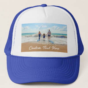 Custom Your Favourite Photo Trucker Hat with Text