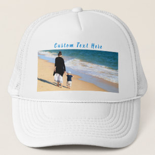Custom Your Favourite Photo Trucker Hat with Text