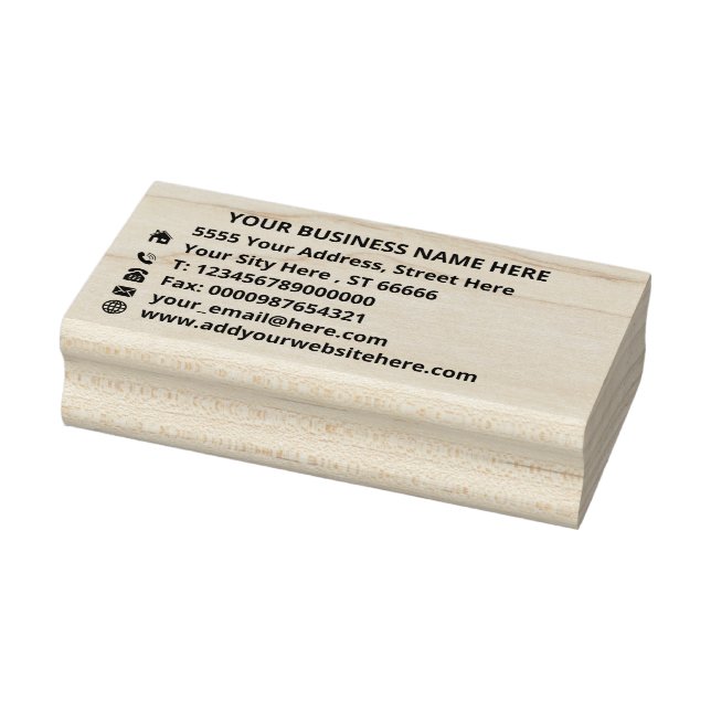 Custom Your Full Information Address Rubber Stamp (Stamp)