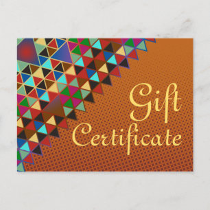 Custom your Gift Certificate with text & backgr. Postcard