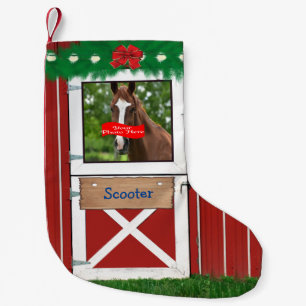 Custom (Your Horse Photo) Barn Door Stocking