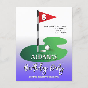 Custom Your Image Golf Holiday Design Postcard