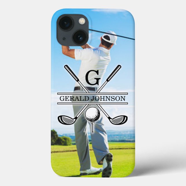Custom Your Image Golf Monogram Design Case-Mate iPhone Case (Back)