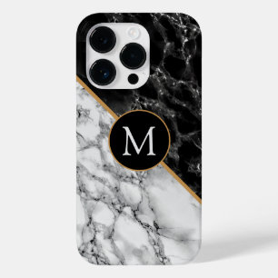 Custom Your Letter iPhone Case Marble Design
