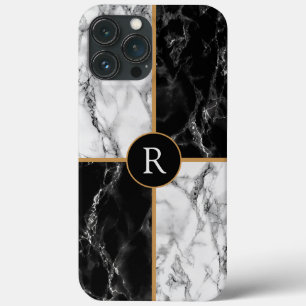Custom Your Letter Marble Design iPhone Case