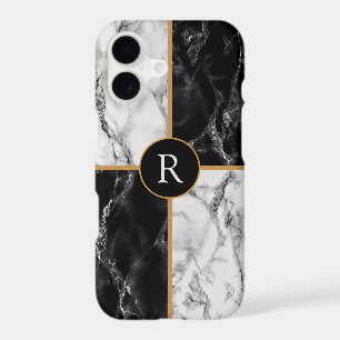 Custom Your Letter Marble Design iPhone Case