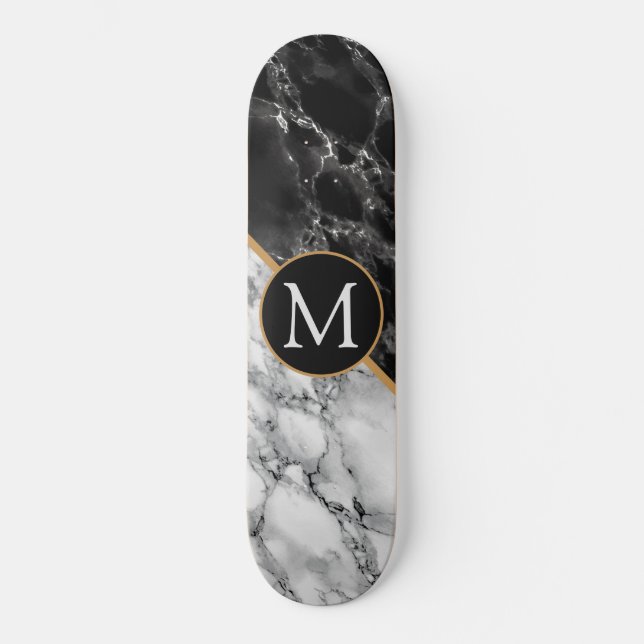 Custom Your Letter Skateboard Marble Stone (Front)