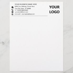Custom Your Logo Address Info Business Letterhead
