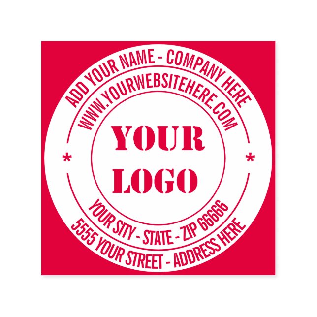 Custom Your Logo Address Name Website Stamp (Design)