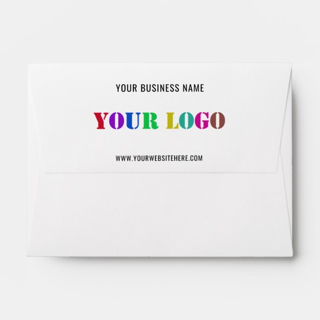 Custom Your Logo and Text Business Envelope (Back (Top Flap))