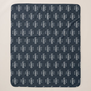 Custom Your Logo Here Name Template Sherpa Blanket