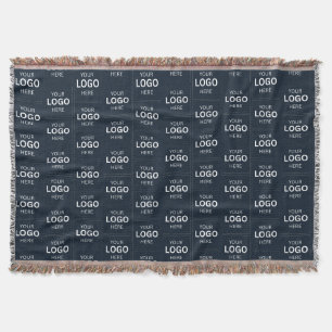 Custom Your Logo Here Name Template Throw Blanket