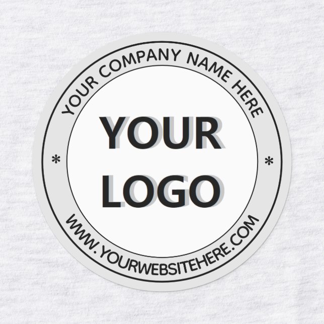 Custom Your Logo Name Website Stamp Labels (Design 1)