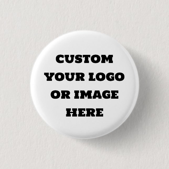 Custom your logo or image  3 cm round badge (Front)