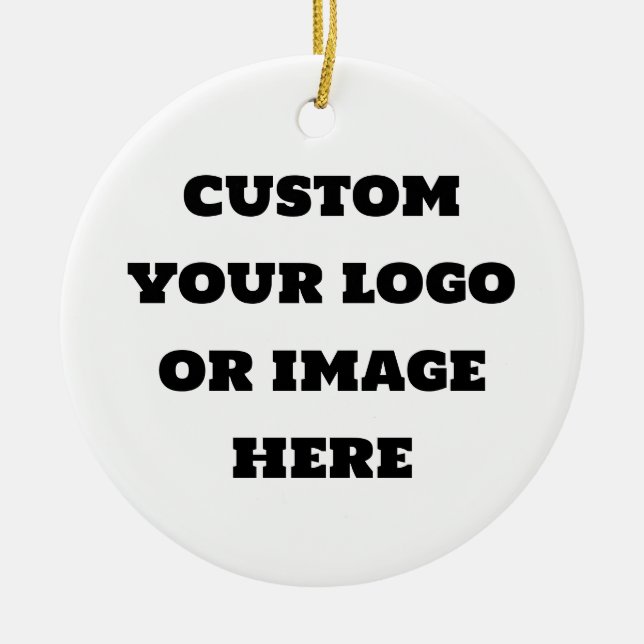 Custom your logo or image  ceramic tree decoration (Front)