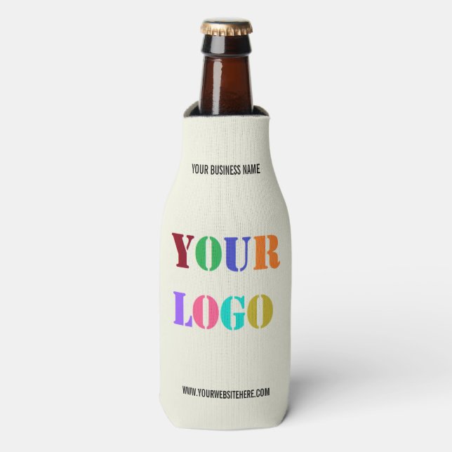 Custom Your Logo or Photo and Text Bottle Cooler (Bottle Front)