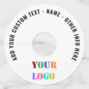Custom Your Logo or Photo and Text Wine Glass Tag