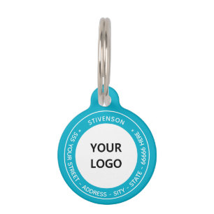 Custom Your Logo or Photo Name Info Pet ID Tag