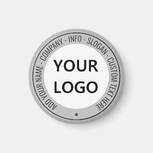 Custom Your Logo or QR Code and Text Magnet Gift