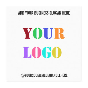 Custom Your Logo Social Media Name Canvas Print