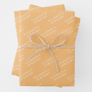 CUSTOM YOUR LOGO STYLISH MODERN ELEGANT CLASSIC WRAPPING PAPER SHEET