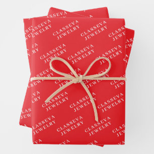 CUSTOM YOUR LOGO STYLISH MODERN ELEGANT CLASSIC WRAPPING PAPER SHEET