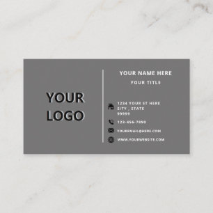 Custom Your Logo Text Info Colour Business Card