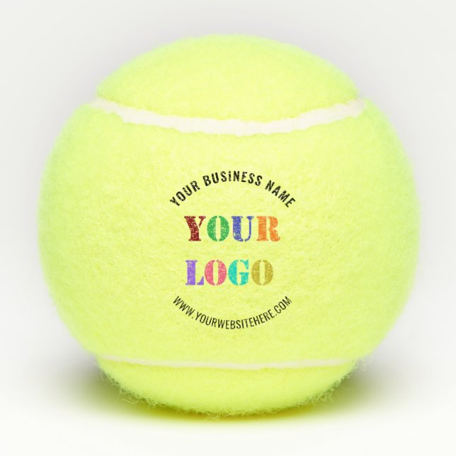 Custom Your Logo Text Personalised Tennis Balls (Back)