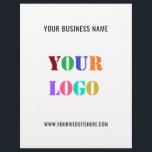 Custom Your Logo Text Promotional Business Flyers<br><div class="desc">Custom Colours and Fonts - Design Your Own Personalised Flyer example with Your Company Logo and Bane Website or Custom Text Branded Promotional Business Flyers template / Party Supplies Gifts Marketing Materials - Add Your Logo / Image or QR Code - Photo / and Text - Name / Information /...</div>