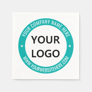 Custom Your Logo Website Name Business Napkins