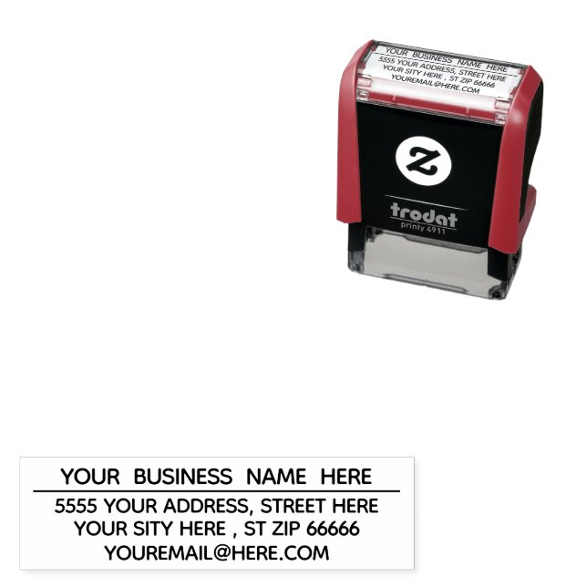 Custom Your Name Info Address Self-inking Stamp (In Situ)