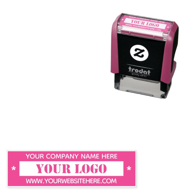 Custom Your Name Logo Info Werbsite Business Stamp (In Situ)