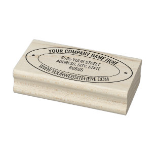 Custom Your Name Website Address Oval Rubber Stamp
