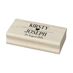 Custom Your Name Wedding Rubber Stamp