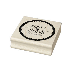 Custom Your Name Wedding Rubber Stamp