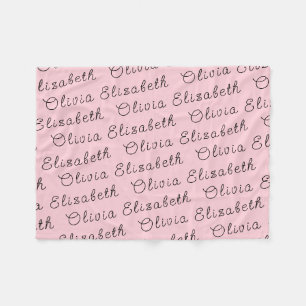 Custom Your Newborn Personalised Baby Girl Gift Fleece Blanket