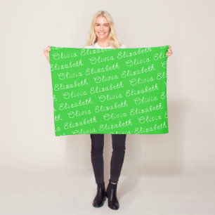 Custom Your Newborn Personalised Baby Girl Gift Fleece Blanket