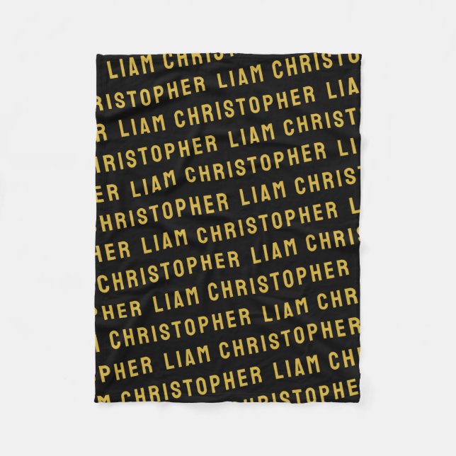 Custom Your Newborn Personalised Son Baby Boy Gift Fleece Blanket (Front)