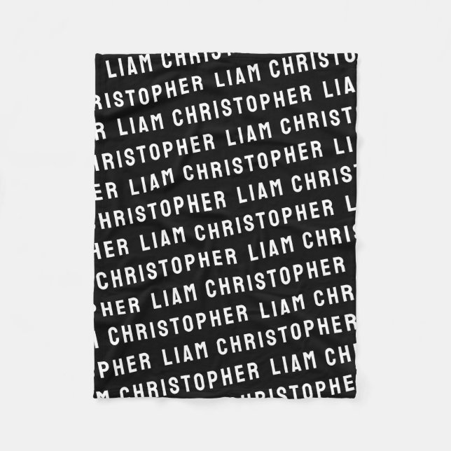 Custom Your Newborn Personalised Son Baby Boy Gift Fleece Blanket (Front)