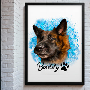Custom Your Own Dog Pet Photo Animal custom 90s Poster