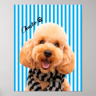 Custom Your Own Dog Pet With Photo And Name Poster