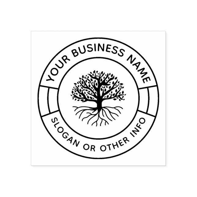 Custom Your Own Modern Round Business Logo Rubber Stamp (Imprint)