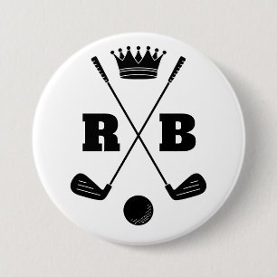 Custom Your Own Name & Brand Golf Balls 7.5 Cm Round Badge
