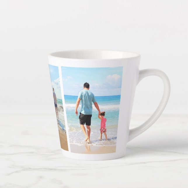 Custom Your Own Photo Collage Latte Mug Gift (Right)