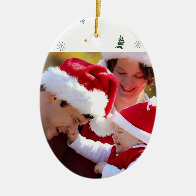 Custom Your Own Photo Ornament Christmas Keepsake (Front)