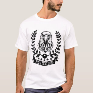 Custom your own text with eagle in wreaths T-Shirt