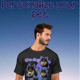 Custom Your Pet Loved One Stars 90's Vintage T-Shirt