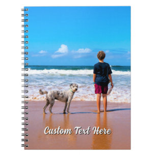 Custom Your Pet Photo Notebook Personalised Text